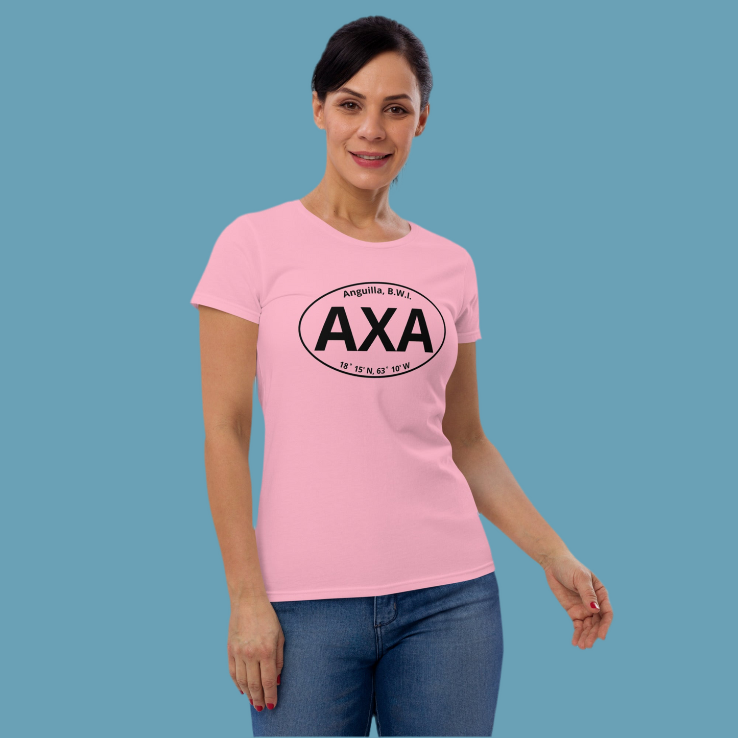 Women's AXA Euro Sticker Fashion Fit T-Shirt