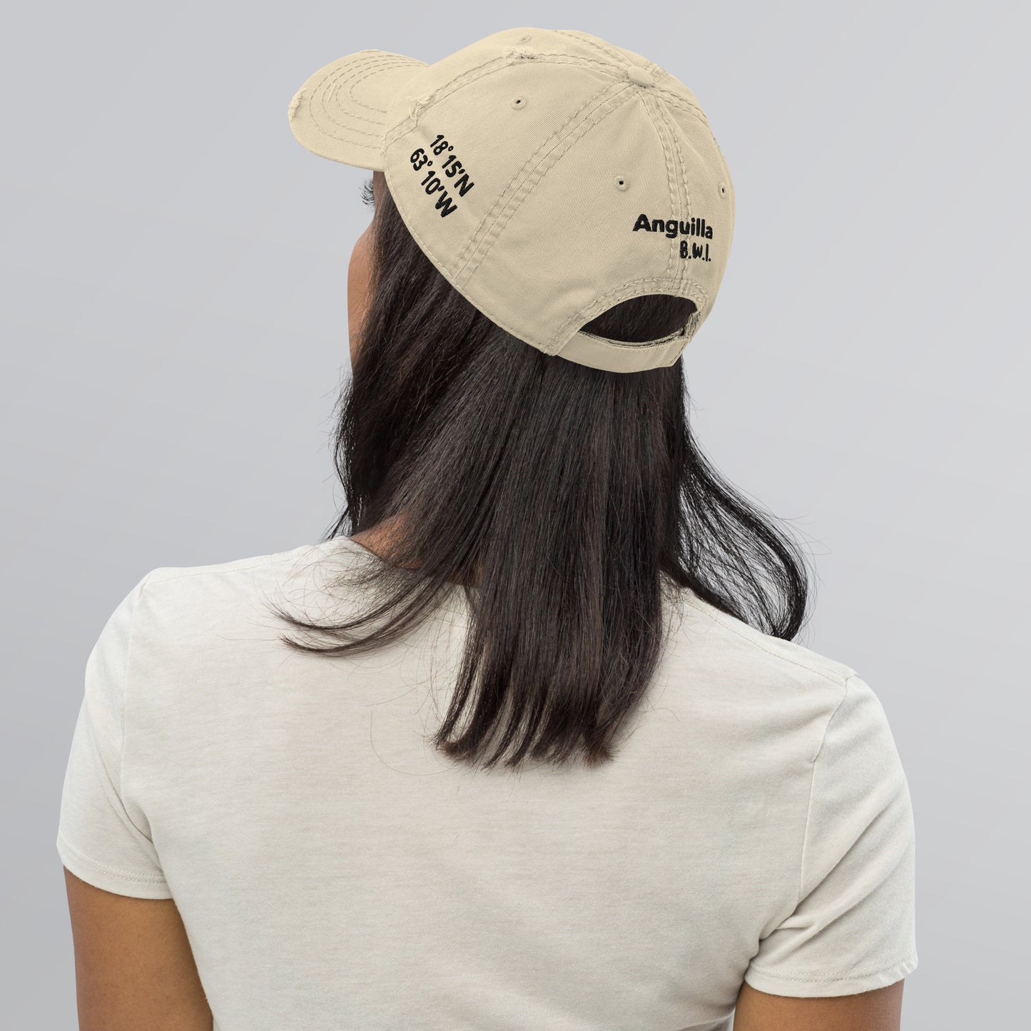 Anguilla AXA Euro Distressed Dad Hat