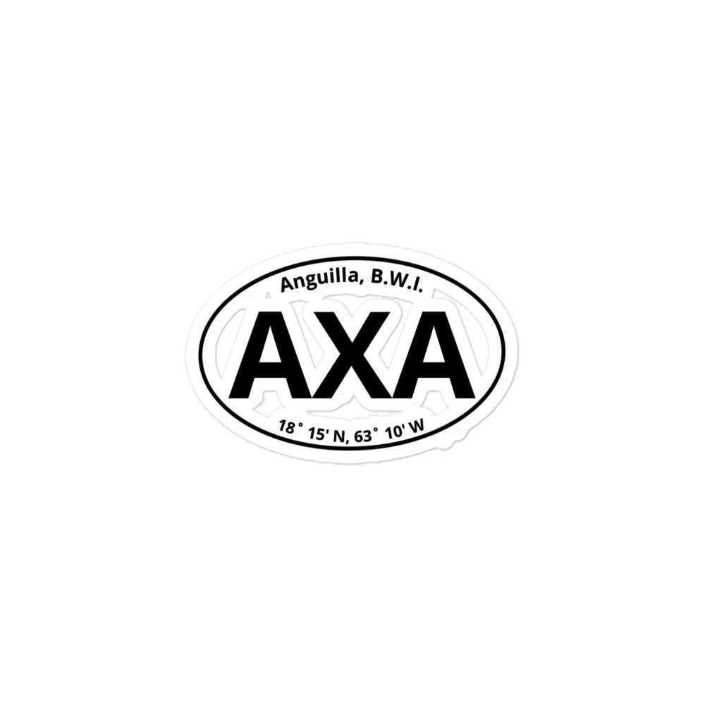 Anguilla AXA Euro Sticker with Coordinates