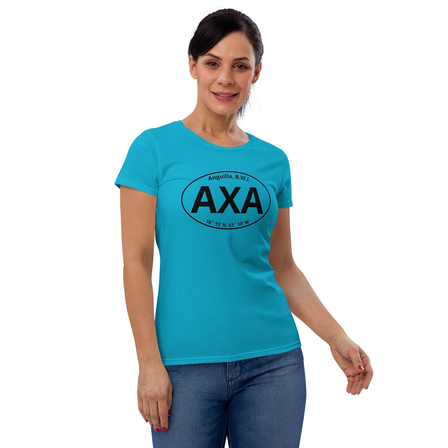 Women's AXA Euro Sticker Fashion Fit T-Shirt